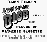 Rescue of Princess Blobette title screen for GameBoy